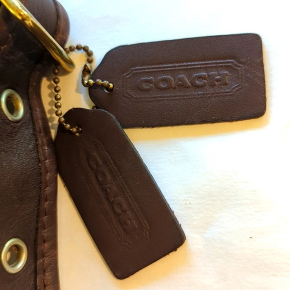 Vintage Coach leather 90's Patricia Legacy brown saddle Bag - Picture 3 of 13